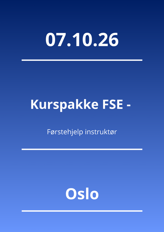 Kurspakke FSE - Førstehjelp instruktør (Oslo 07.10.26) - Apnoi
