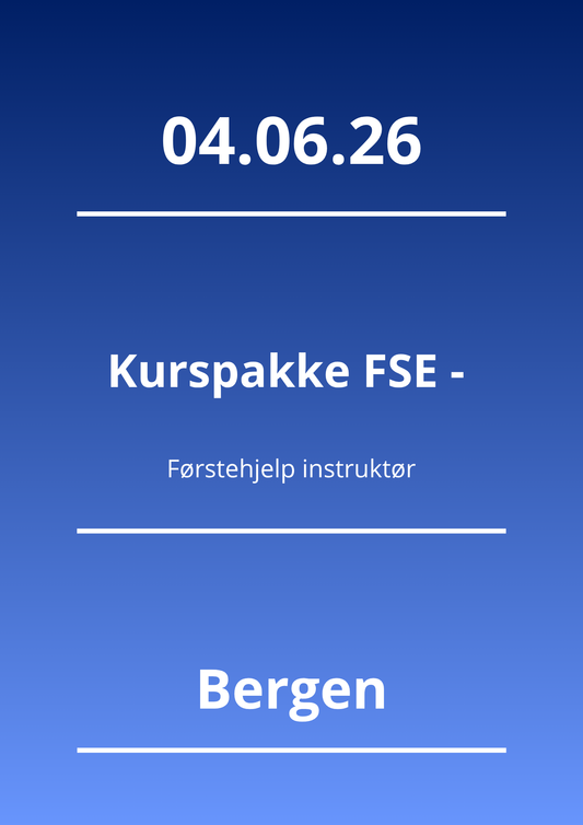Kurspakke FSE - Førstehjelp instruktør (Bergen 04.06.26) - Apnoi