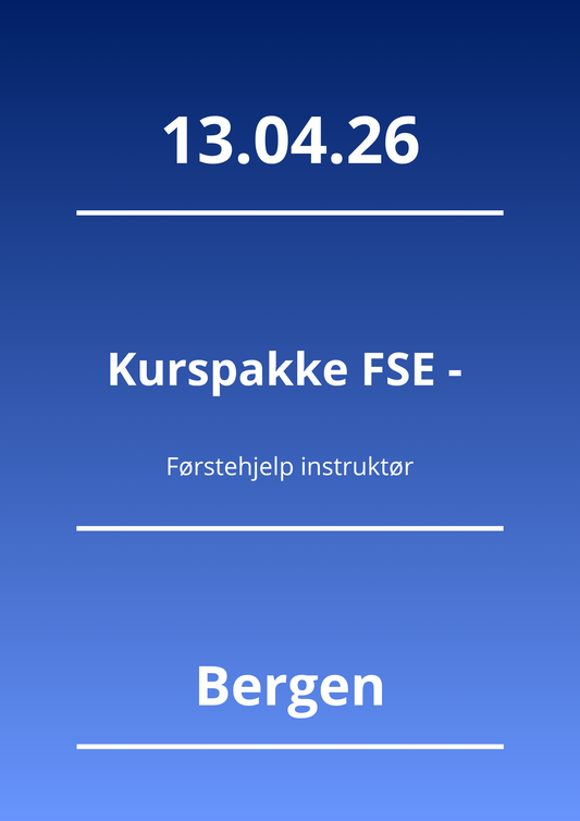 Kurspakke FSE - Førstehjelp instruktør (Bergen 13.04.26) - Apnoi