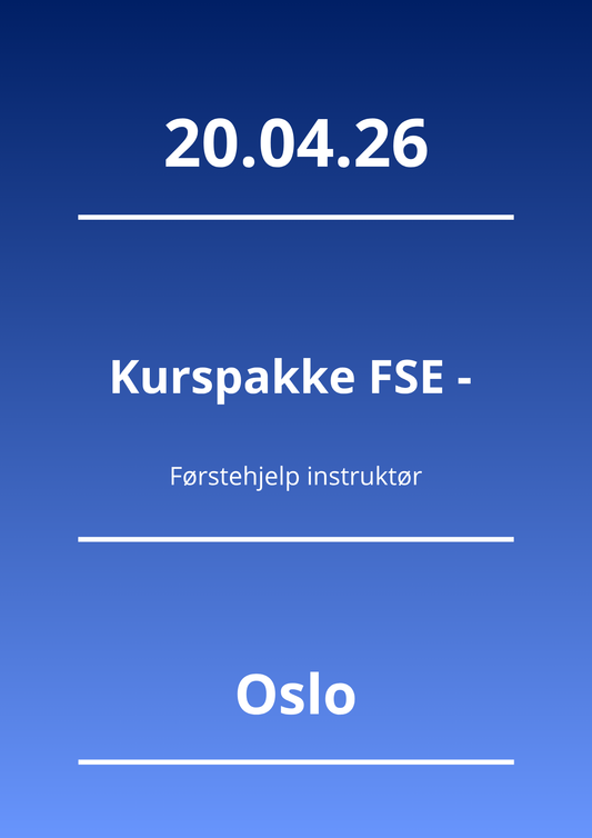Kurspakke FSE - Førstehjelp instruktør (Oslo 20.04.26) - Apnoi