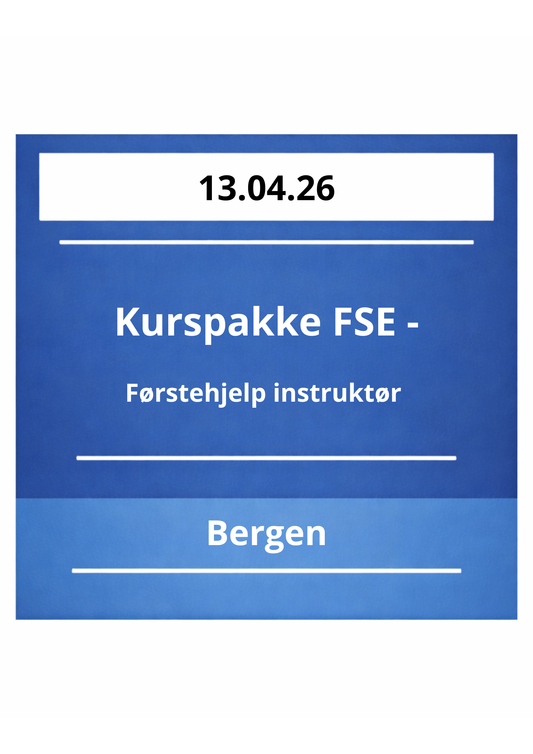 Kurspakke FSE - Førstehjelp instruktør (Bergen 13.04.26)