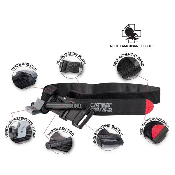 C-A-T TOURNIQUET GEN 7 (North American Rescue), Black - Apnoi